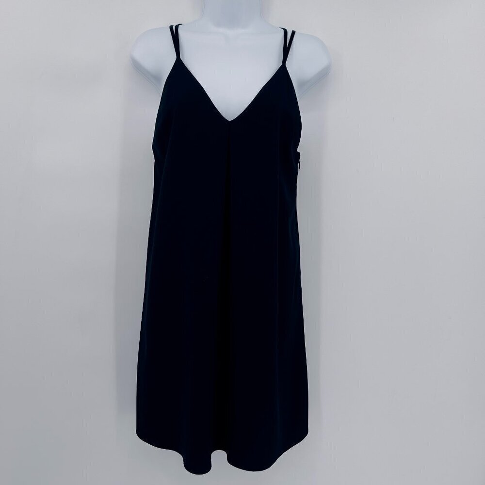 Alice + Olivia Spaghetti Strap Sleeveless Black Lined Mini Cocktail Dress XS/TP